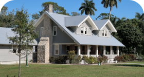 White house with a large front porch