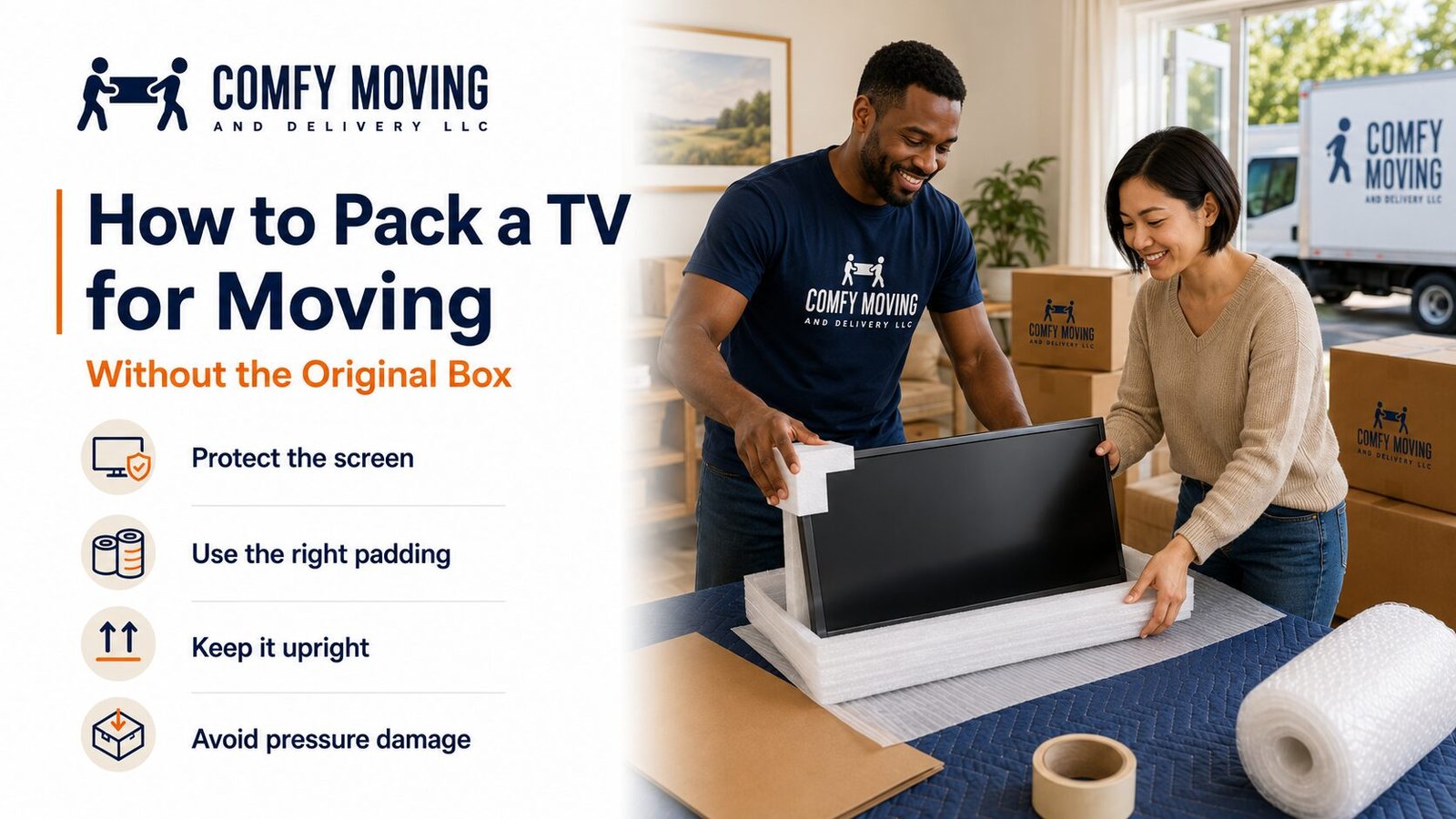 How to Pack a TV for Moving Without the Original Box