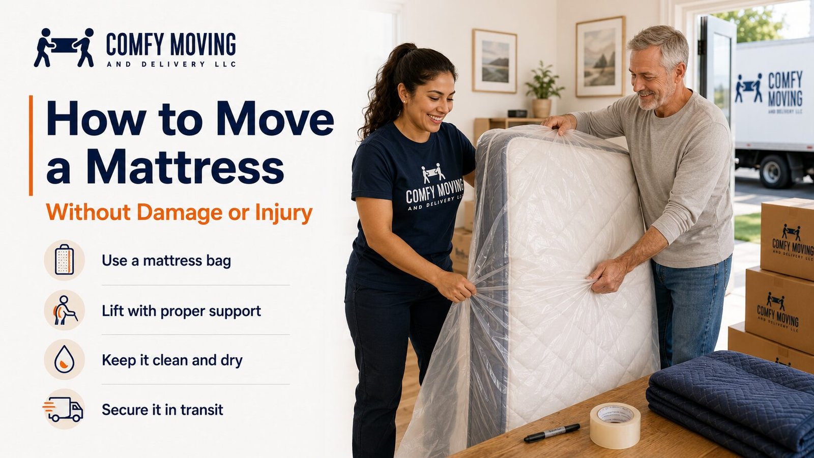 How to Move a Mattress Without Damage or Injury