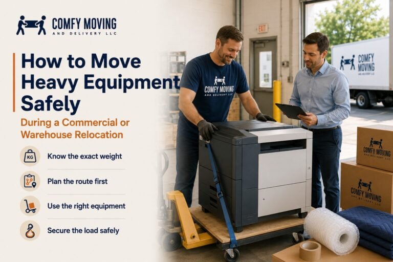 How to Move Heavy Equipment Safely During a Commercial or Warehouse Relocation