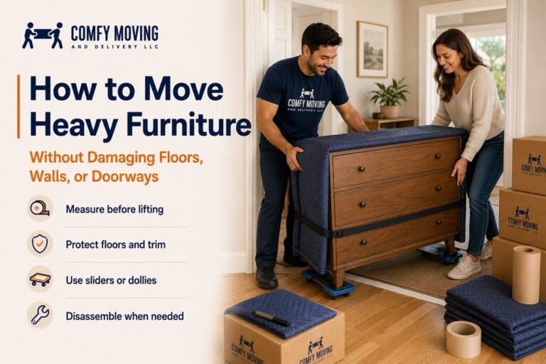 How to Move Heavy Furniture Without Damaging Floors, Walls, or Doorways