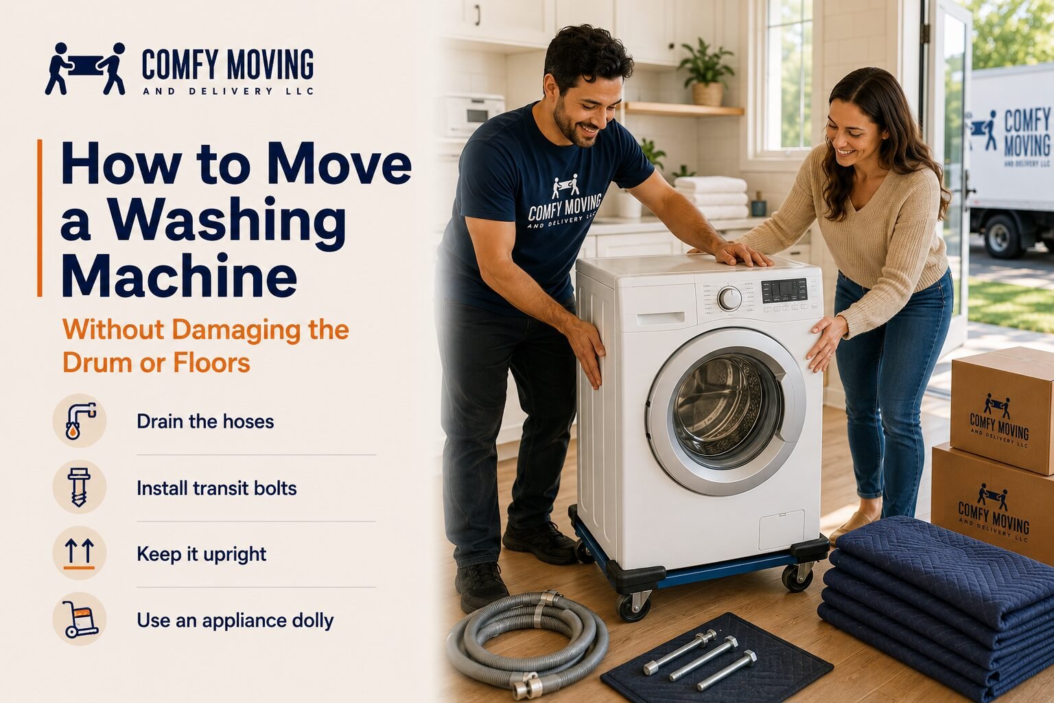 How to Move a Washing Machine Without Damaging the Drum or Floors