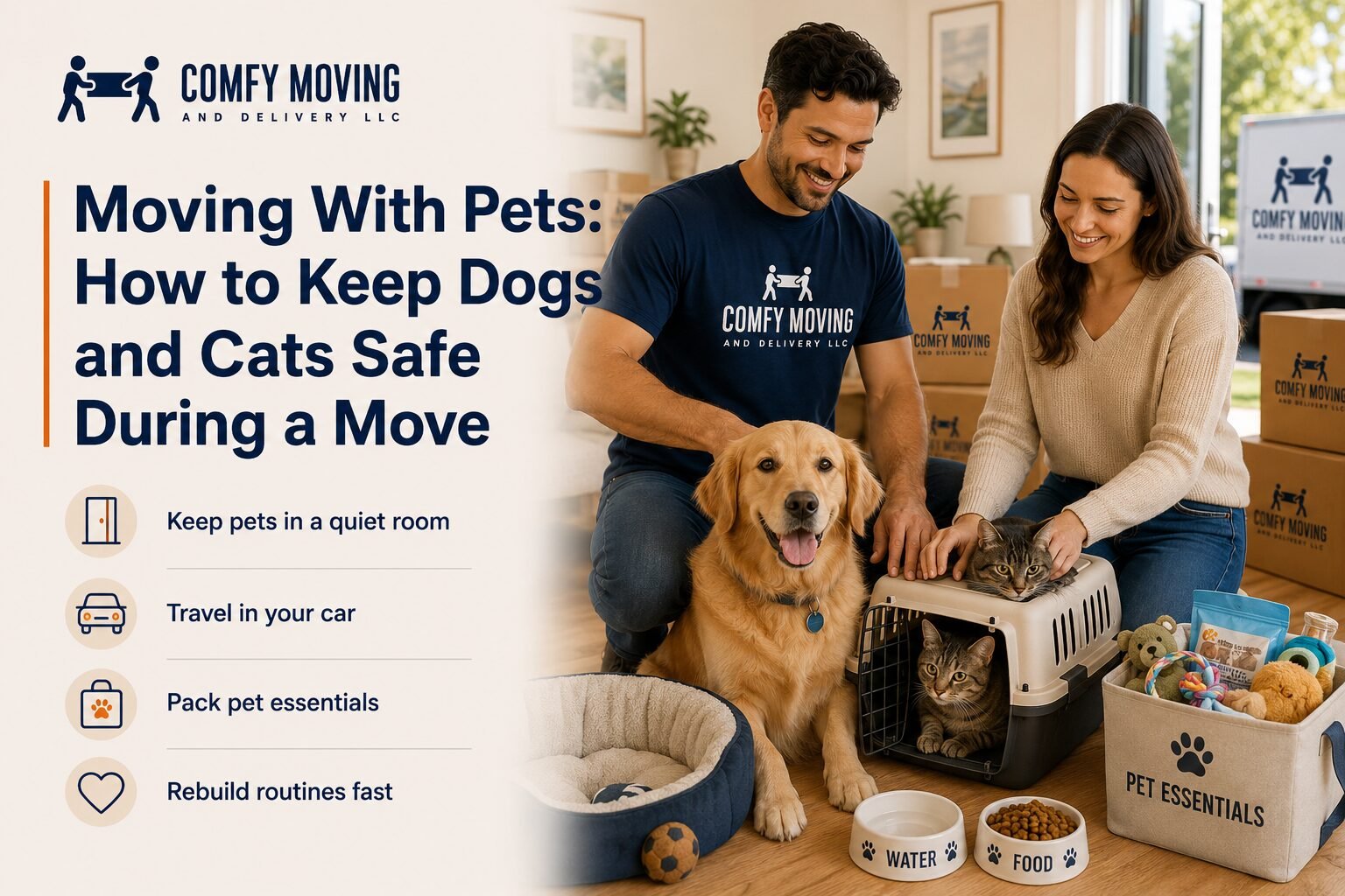 Moving With Pets: How to Keep Dogs and Cats Safe During a Move